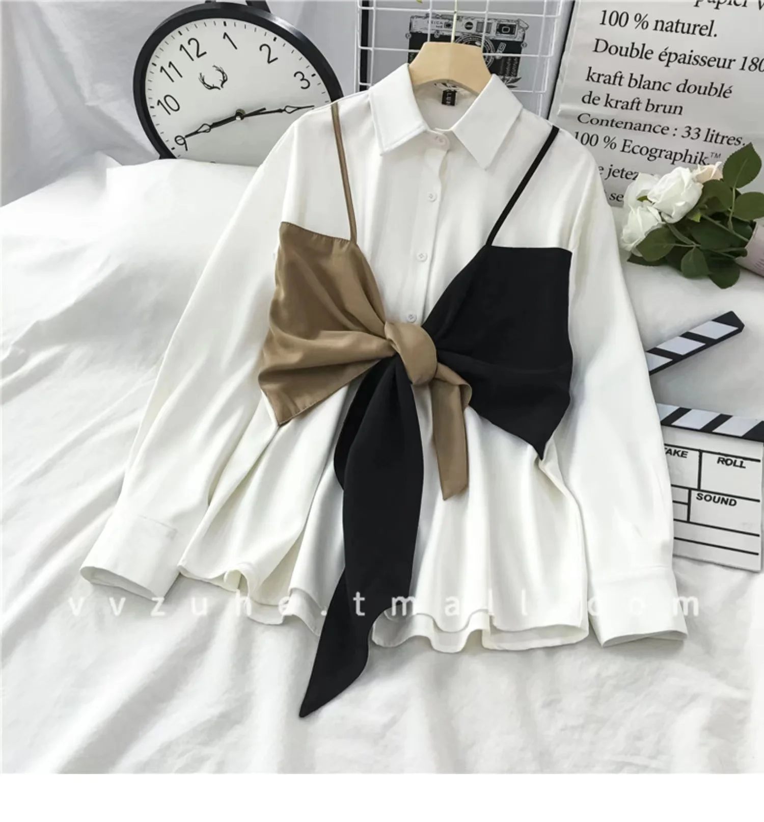 

Woman Blouses 2022 Autumn Long Sleeve Loose Women Shirts Tops Fashion Vintage Design Korean Turn Down Collar Cardigan
