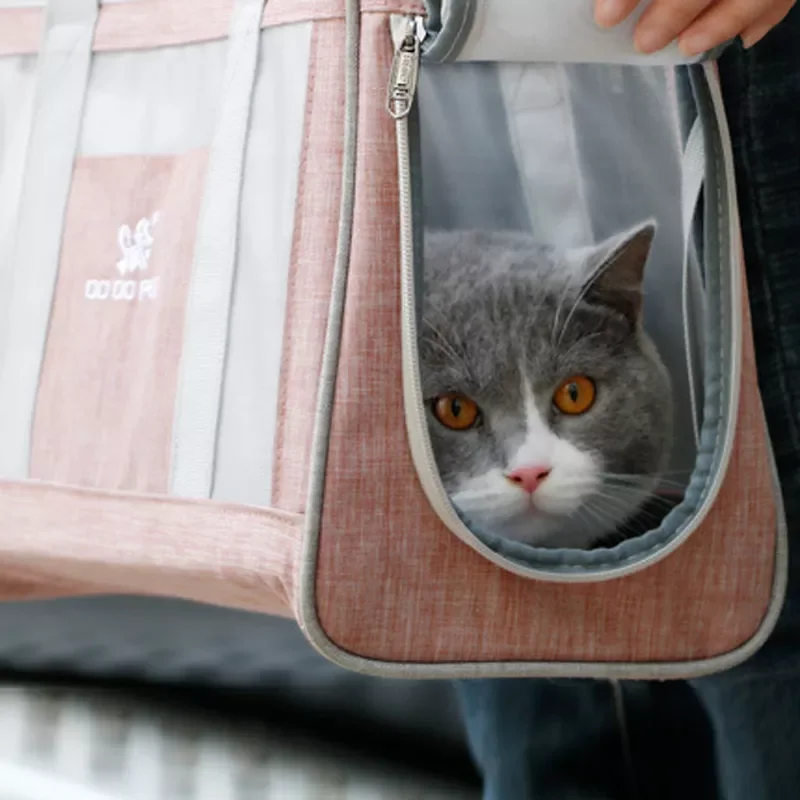 

2023 Fashion Breathable Cat Carrier Bag Transporter Portable Puppy Single Shoulder Bags Travel Pet Carrier For Small Dog Pets Ha
