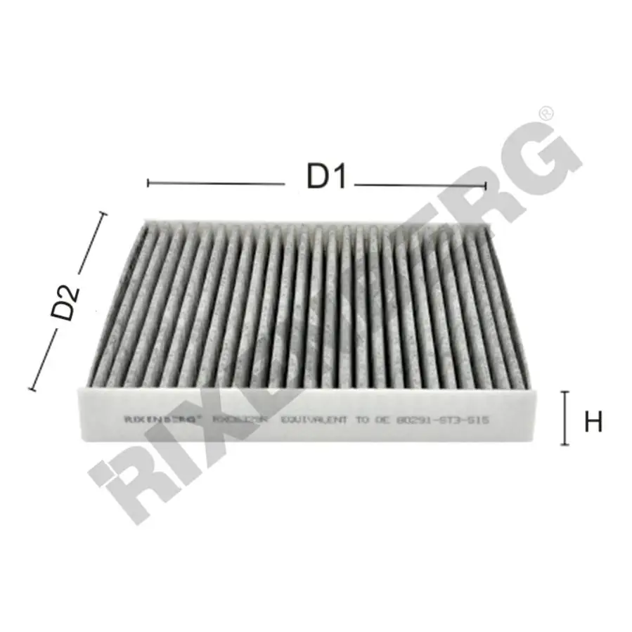 

CABIN FILTER FILTER FOR HONDA CIVIC VI 1.4I- 1.6I- 1.8I- 2.0I (1995- 2001) for air conditioning system (Carbonide)