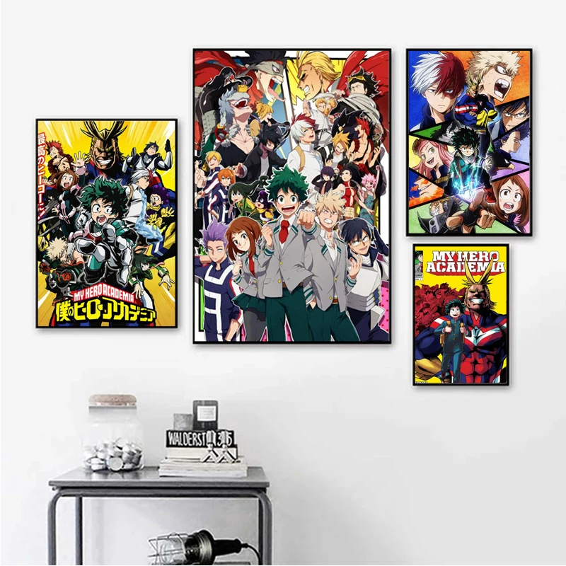 

Плакаты и печать в современном стиле аниме «Моя геройская Академия», картина на стену, Картина на холсте, искусство для украшения гостиной, спальни