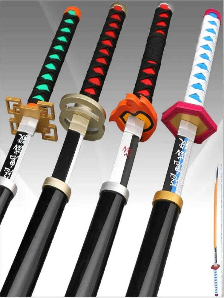 

Demon Slayer Metal Simulation Katana Tanjiro Sunwheel Knife Animation Props Weapon Model Bedroom Decoration Children's Gifts