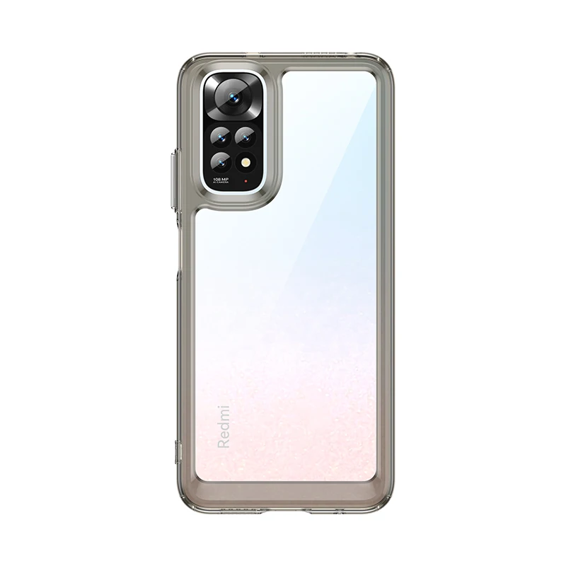 For Redmi Note 11S Clear Case For Redmi Note 11S Cover Coque Hard Translucent Soft TPU Phone Bumper For Redmi Note 11S 4G