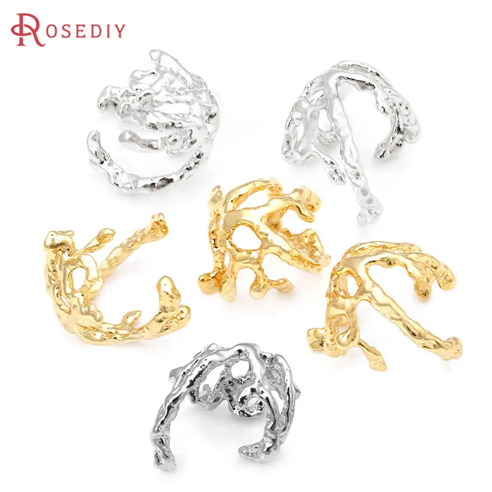 10 шт. латунные колпачки для бусин цвет золото 18 К