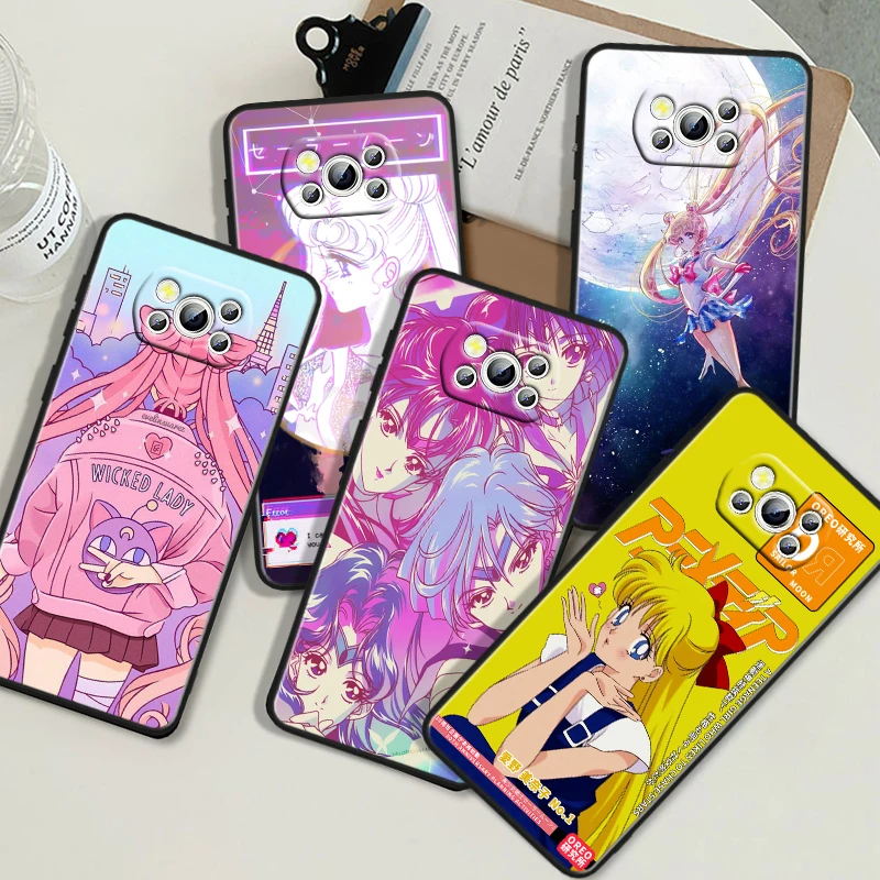 

Anime Sailor Moon For Honor V20 10i 10X 9S 9X 9C 9A 8X 8C 8A 7S 7C 7A Magic 5 Lite Pro MAX Black Soft Phone Case