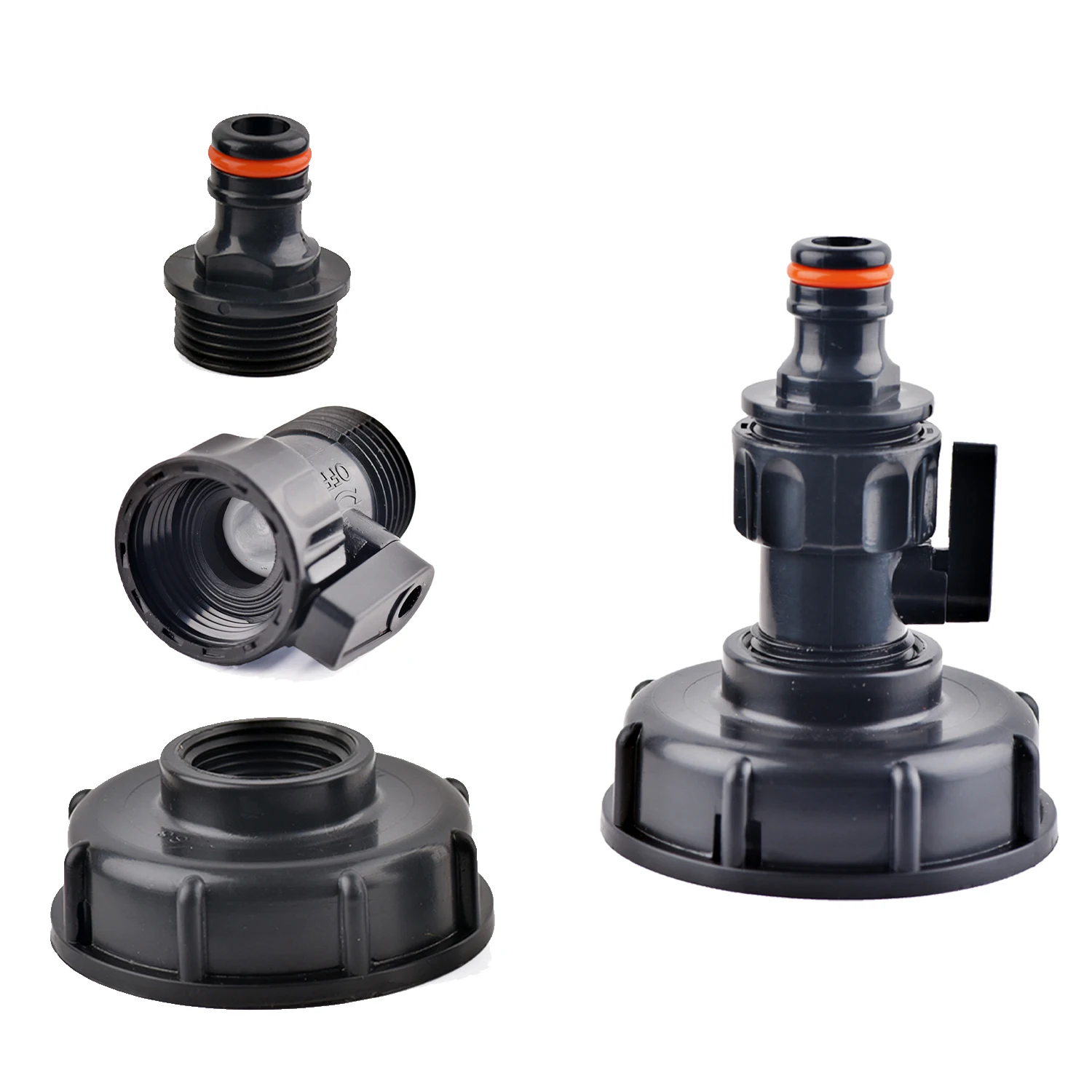 

IBC Water Tank Valve Replacement Adapter Garden Hose Connector 3/4” Female Pacifier Drain Spout Fittings Irrigation Switch Tools