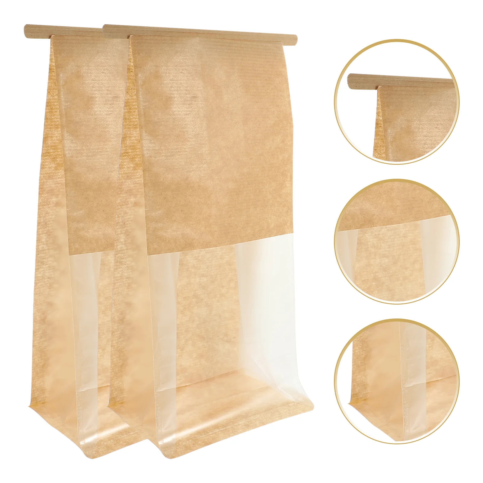 

50 Pcs Kraft Paper Packaging Bag Baking Bags Gift Cookie Packing Candy Treat Bread Homemade Snack Portable