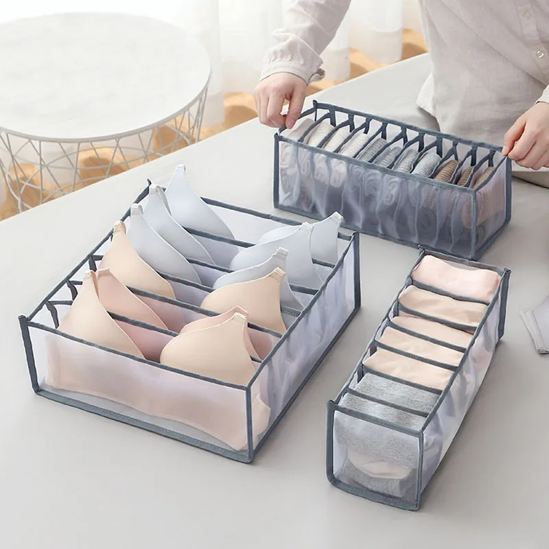 

Dormitory Closet Organizer Home Separated Underwear Storage Box Socks Organizer Foldable Drawer Organizer bedroom organizer