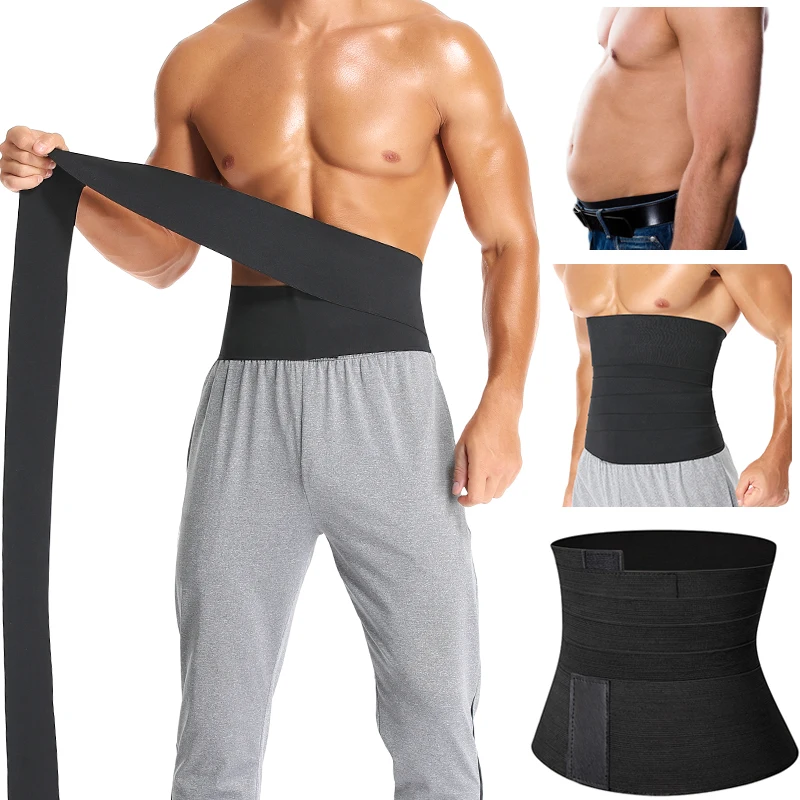 Mens Waist Trainer Male Abdomen Reducer Snatch Me Up Bandage Wrap Slimming Belt Body Shaper Waist Trimmer Corset Belly Shapewear