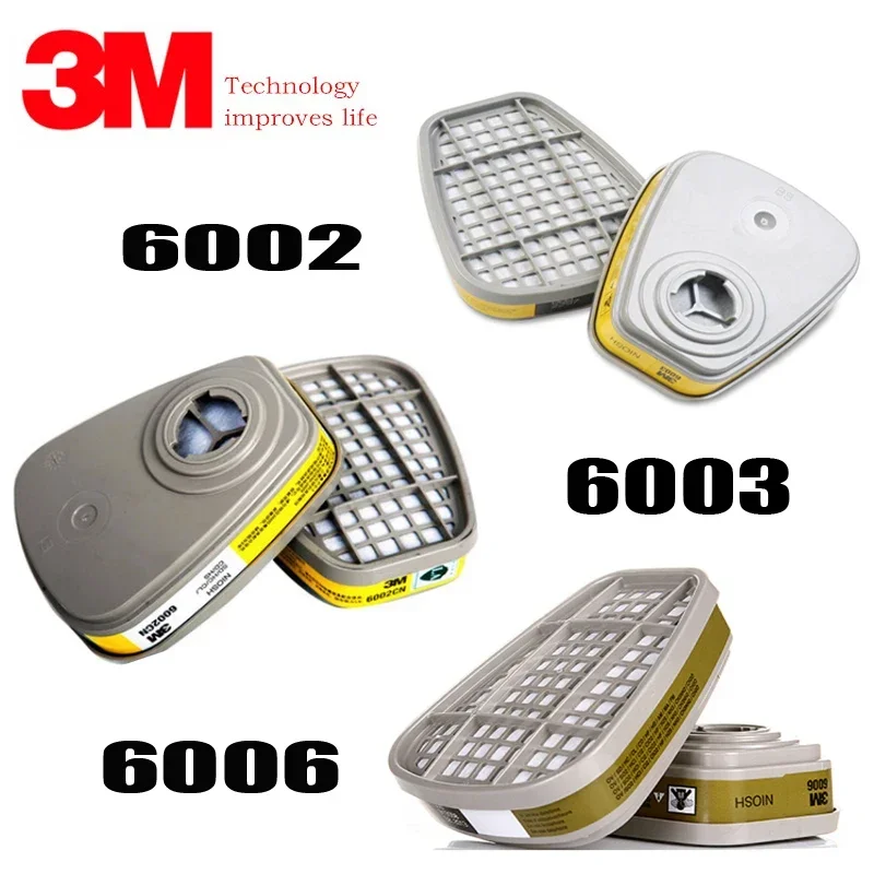 Фото Картриджный фильтр 3M 6001 6002 6003 6006 Совмест с маской 3M 6200 7502 6800 вместе использовать №1