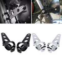 2x universal 33 45mm motorcycle headlight mount bracket fork ears for bobber cafe racer