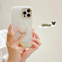 disney hot stamping cartoon mickey quicksand stand phone case for iphone 11 12 13 pro max x xr xs for airpods 1 2 3 pro cvoer