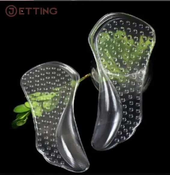 Мягкие силиконовые гелевые стельки 1 пара подушечки для ног на половину пятки