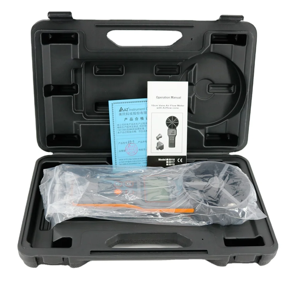 Многофункциональный Анемометр AZ8919 устройство для измерения диоксида углерода