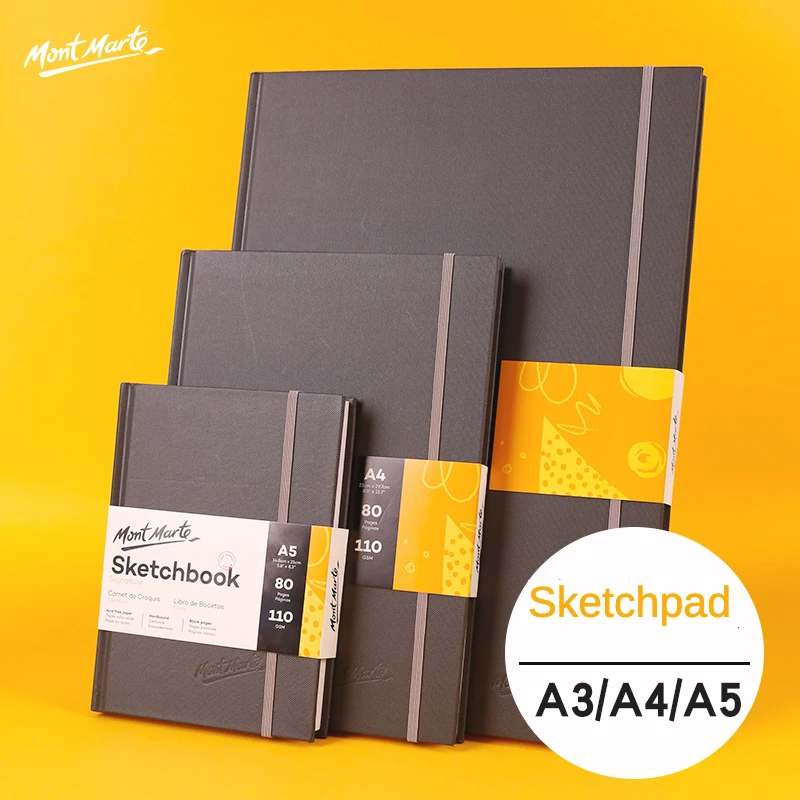 A3/A4/A5 110G 80 sheets Sketchbook for Drawing with Hard Cover Livros Para Aquarela Scetch Book Pad Watercolour Draw Scetchbook