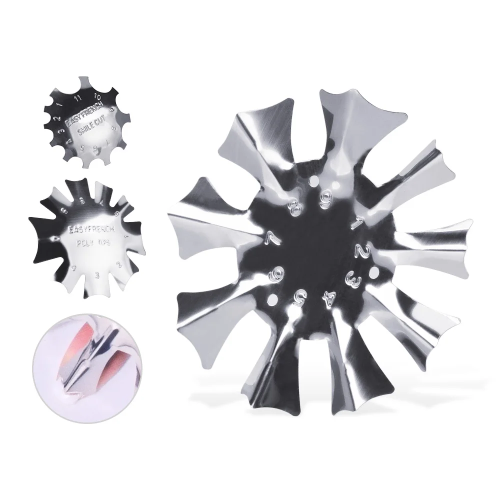 

Easy French Line Edge Nail Tool Smile Cutter Nail Stencil Edge Trimmer Multi-size Nail Manicure Nail Art Styling Tool Set