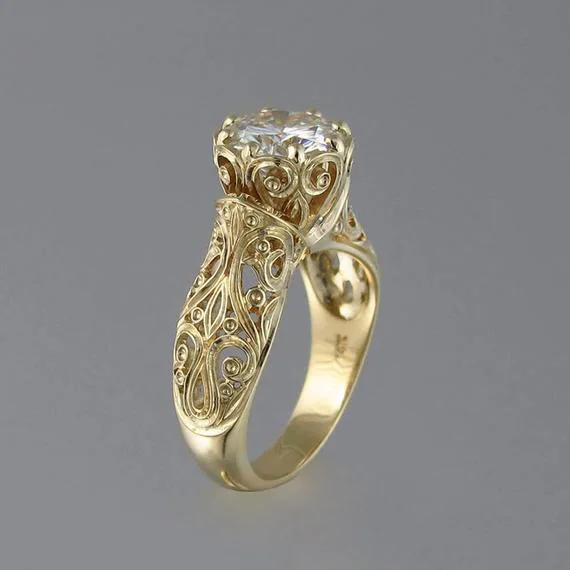 

Popular vintage flower bud ring