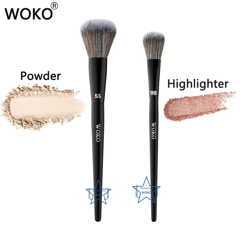 

PRO 55 Powder Brush Contour Bronzer Powder setting Makeup Brush PRO 98 Highlighter Brush Small Highlighter Powder Makeup Tool