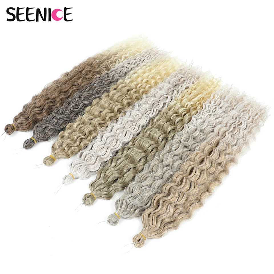 Riccioli Africani Ariel Water Wave Twist Crochet Hair Treccia Sintetica Afro Curl Ombre Blonde Pink Deep Wave Intrecciare L'Estensione Dei Capelli