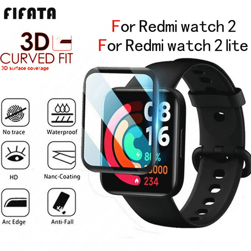 

Защитная пленка 3D для Xiaomi Redmi watch 2 lite, мягкая пленка с закругленными краями и полным покрытием, Защита экрана для Redmi watch 2/Redmi watch lite
