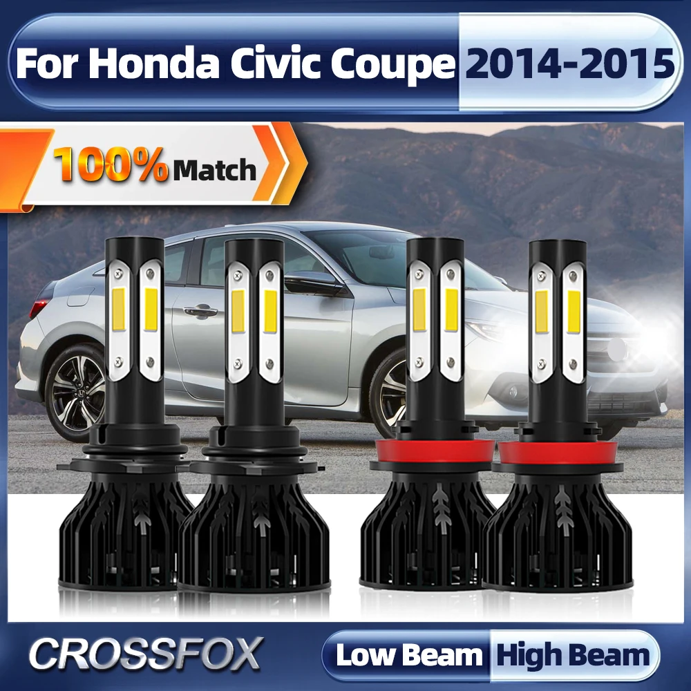 

HB3 9005 H11 Canbus LED Car Headlight Bulbs 40000LM 240W Turbo Auto Lamp 6000K White 12V For Honda Civic Coupe 2014 2015