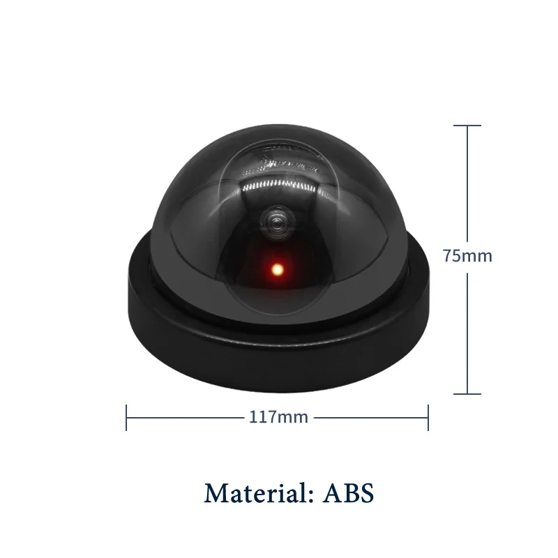 

Plastic dome led security camera, creative black color, flasher, fake power through AA battery, surveillance system CE zoom h1