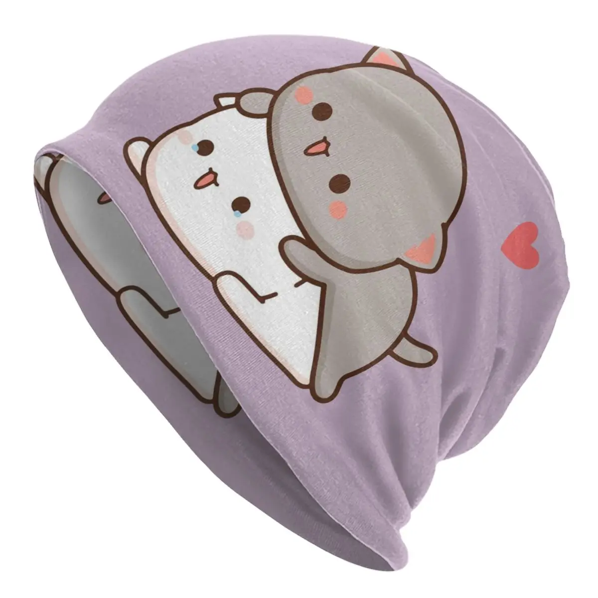 

Шапочка персиковая и Гома, шапки, крутая вязаная шапка для женщин и мужчин, теплые зимние шапочки с мультяшным рисунком для пары, кошек мочи, ...