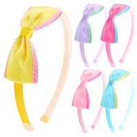 5pclot cute girls bow hairband sweet colorful lovely baby child ribbon headbands gifts hair accessories headgear headwear