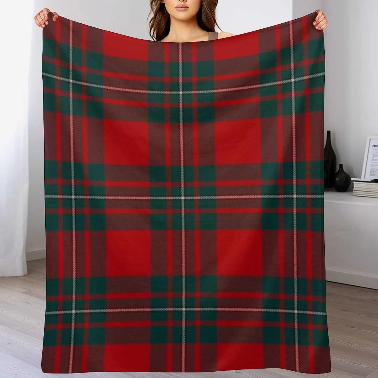 Фото Плед MacGregor Scottish Tartan, многофункциональное мягкое теплое одеяло для дома и путешествий №1