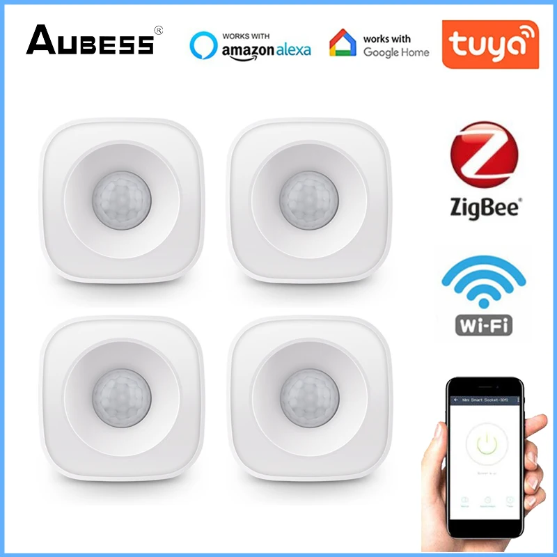 

Датчик движения Aubess ZigBee с поддержкой Wi-Fi и Google Assistant Alexa