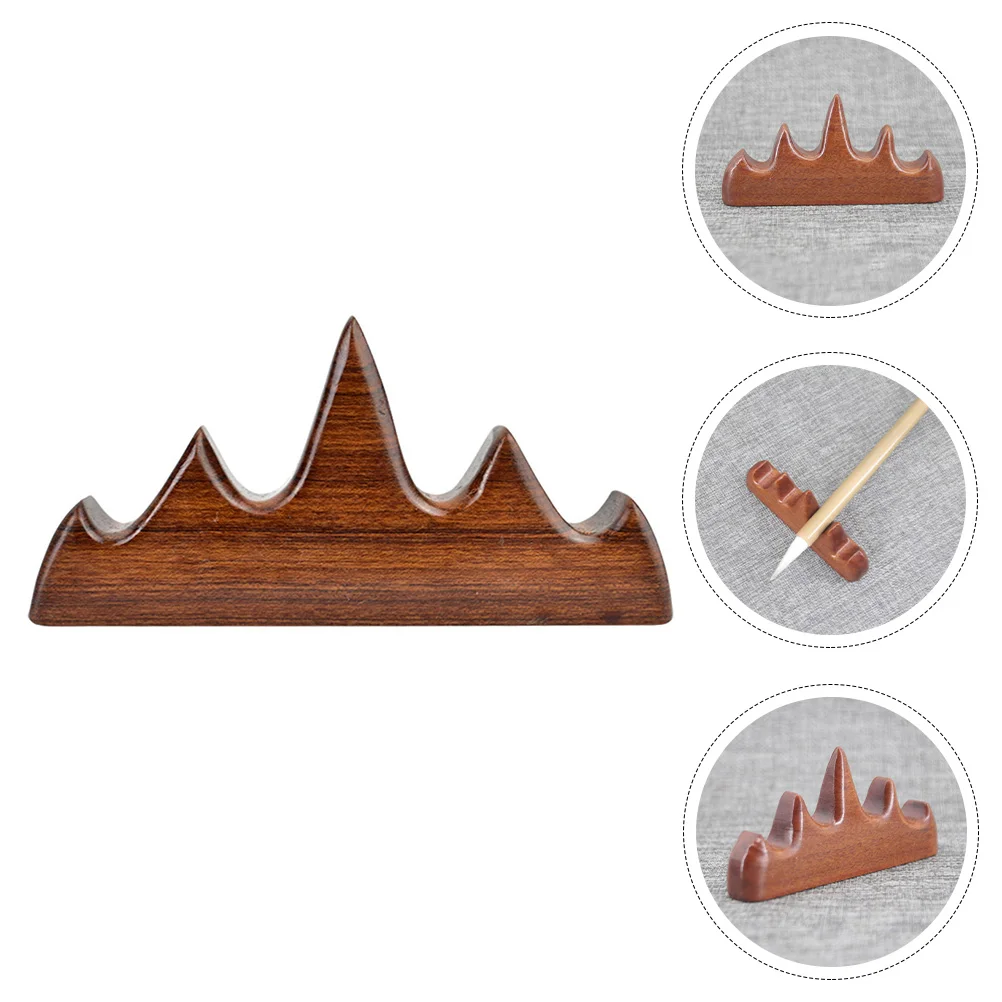 

Brush Pen Rest Holder Writing Calligraphy Stand Wood Rack Sumi Painting Artists Watercolor Media Shelf Artist Chinese Wooden