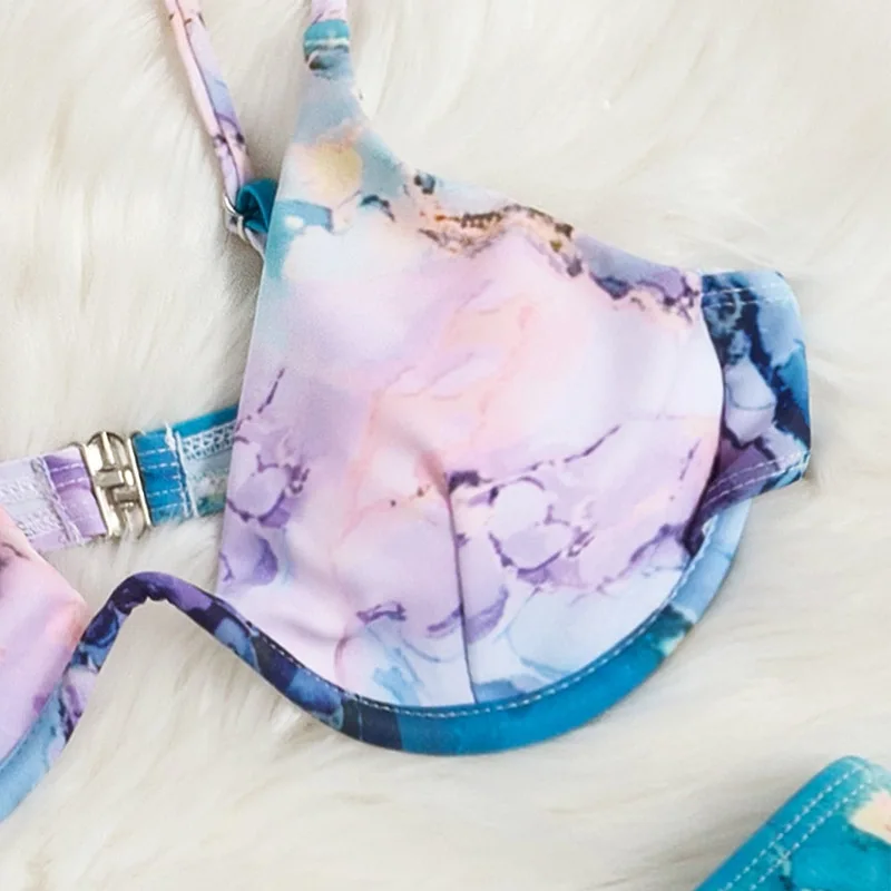 Новый сексуальный купальник из двух частей купальный костюм женский с высокой