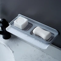 wall mounted soap dish sponge holder double grid soap tray easy to clean