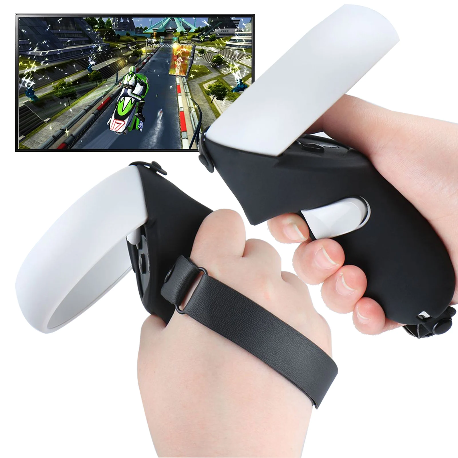 

Чехол для контроллера VR, чехол для ручки для Oculus Quest 2, защитный чехол, Противоударная пара, силиконовый чехол для Oculus Quest