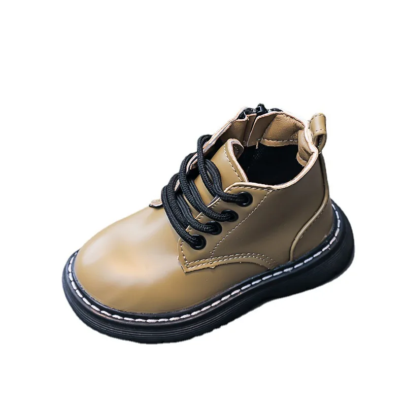 

Kids Tide Boots 2022 Autumn Winter Fashion Boys Waterproof Leather Shoes Children Boots Girls Warm Boots Kids Snow Shoes