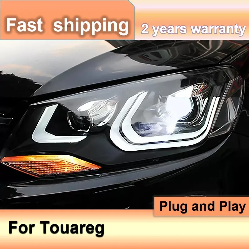 

Car Styling for VW Touareg Head Lights 2011-2015 Volkswagen Touareg Headlamp DRL Turn Signal High Beam Projector Lens