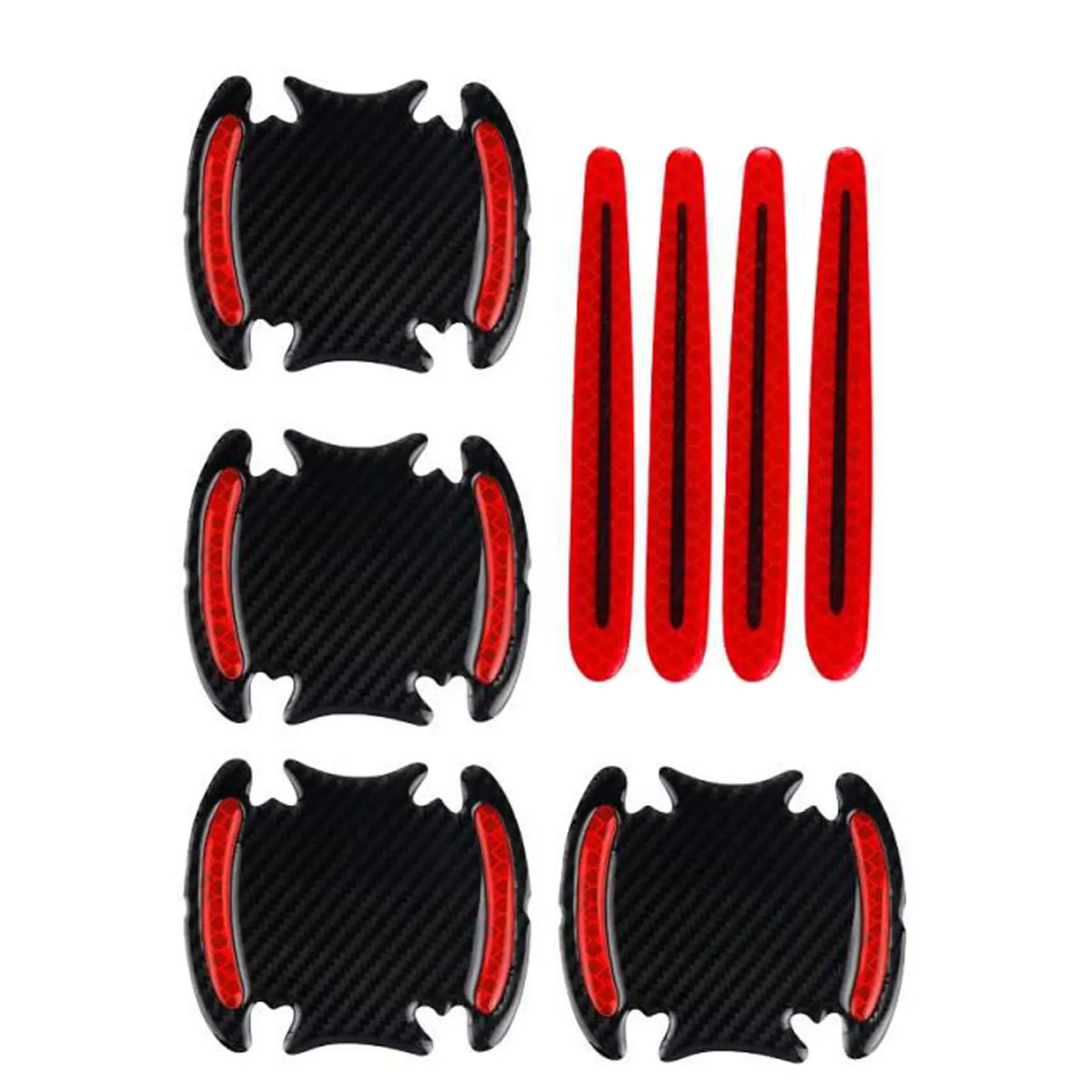 

Car Door Handle Sticker 3D Car Reflective Sticker Door Handle Door Bowl Protection Trim Stickers Universal Reflective Warning