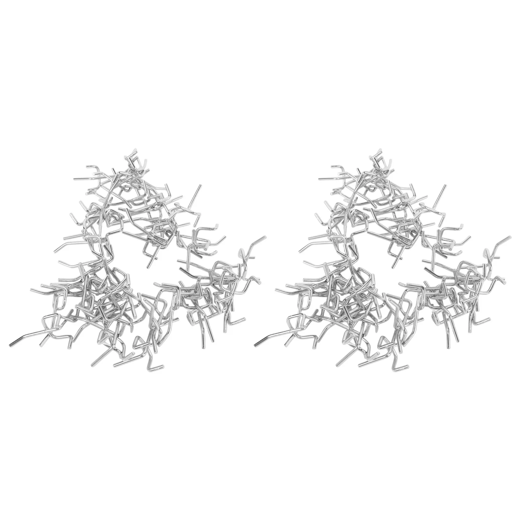 

100Pcs Durable Carbon Steel Practical Pegboard Hooks Garage Workshop Storage Garage Work Shop Display Hanging Tool