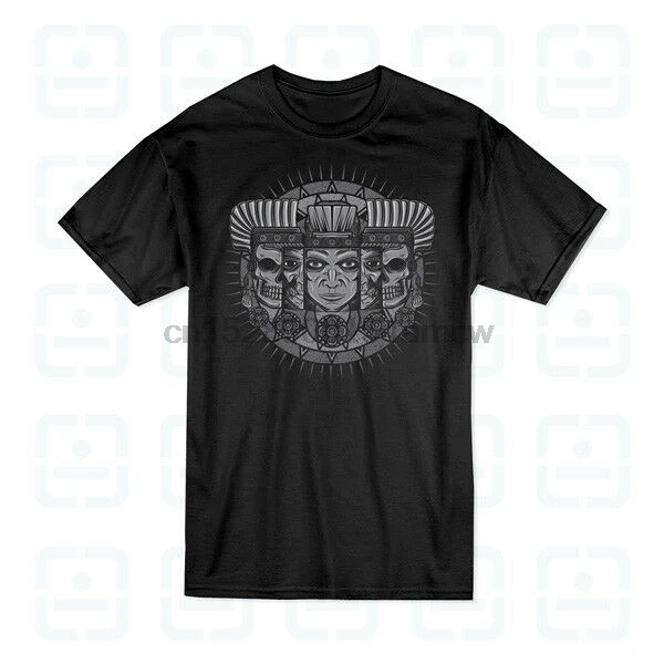 Футболка с изображением маски от загара мексиканского ацтекского происхождения