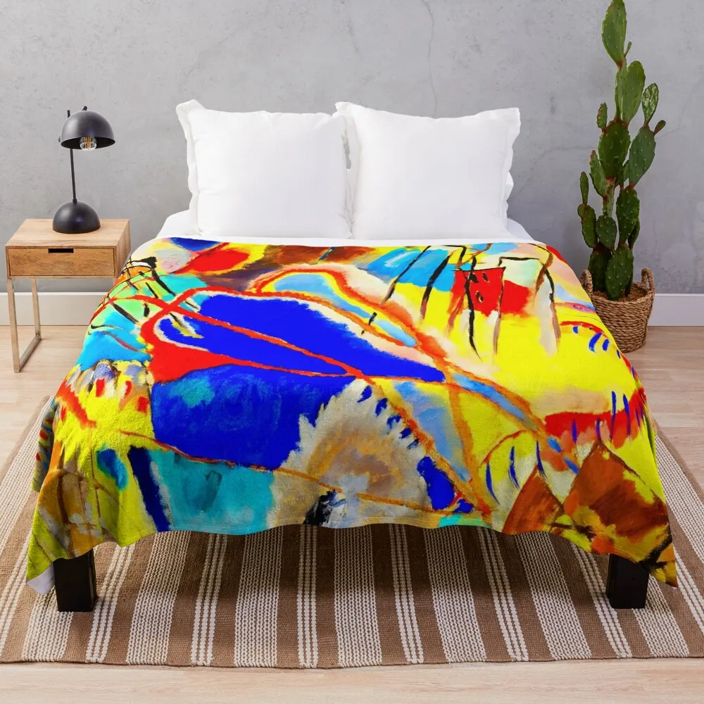 Художественная репродукция Василий Кандинского пледы с ворсом косплей аниме