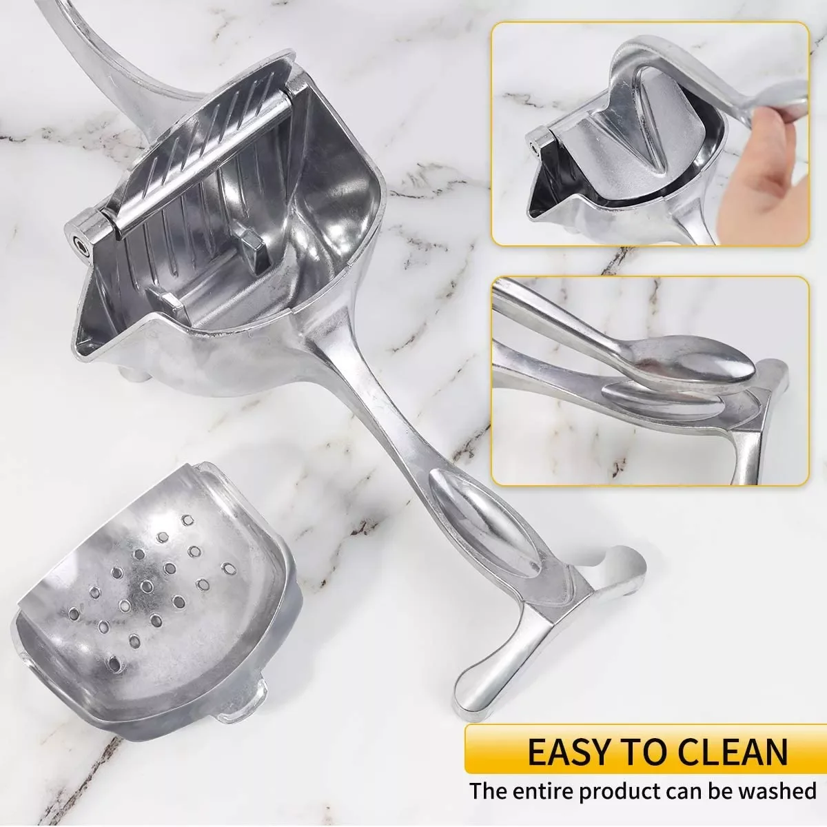 

Juice Squeezer Aluminum Alloy Hand Pressure Juicer Pomegranate Orange Lemon Sugar Cane Juice Kitchen Fruit Tool