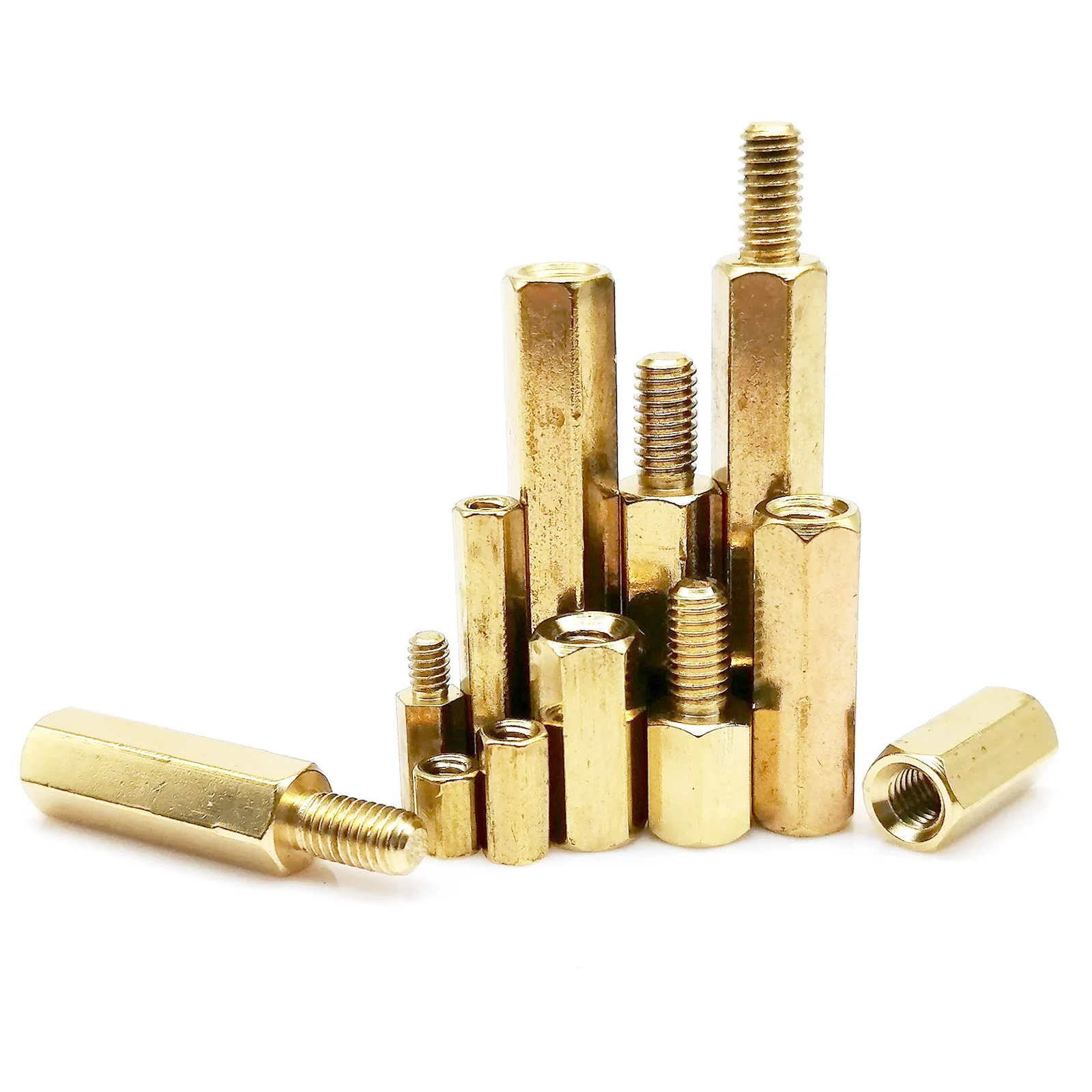 

M2 M2.5 M3 M4 M5 PCB Motherboard Coupling Connector Joint Nut Hex Hexagon Solid Brass Copper Pillar Column Standoff Spacer Screw