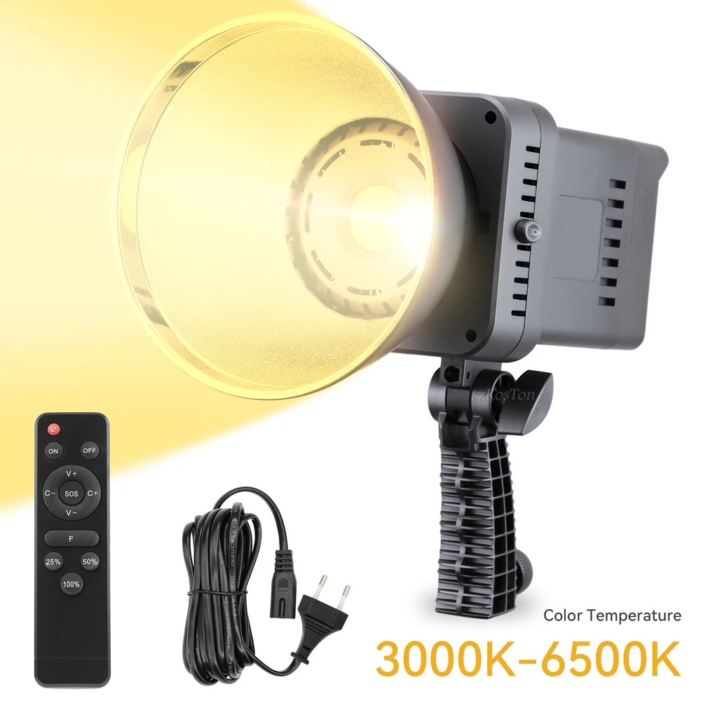 

100W LED Video Light Photography Stuido Lamp 3000-6500K Professional Continuous Light Bowens Mount For Youtube Shooting Portrait