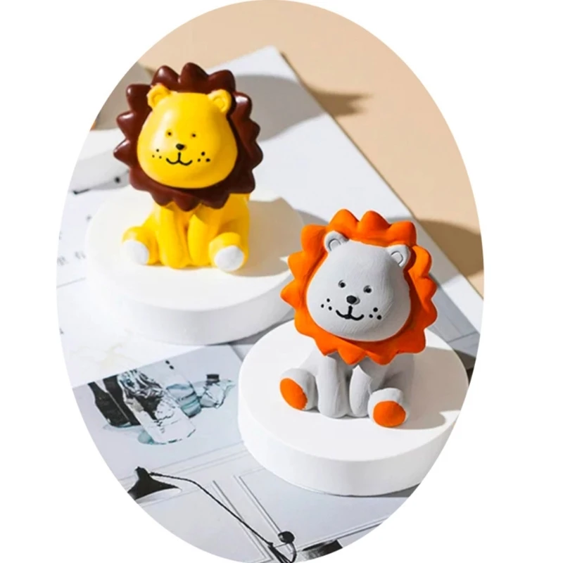 652F 3D Бегемот Лев большие уши собаки орнамент ремесла силиконовая форма подходит