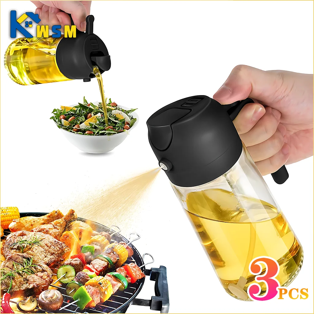2 в 1, стеклянный распылитель для масла, 500 мл | AliExpress