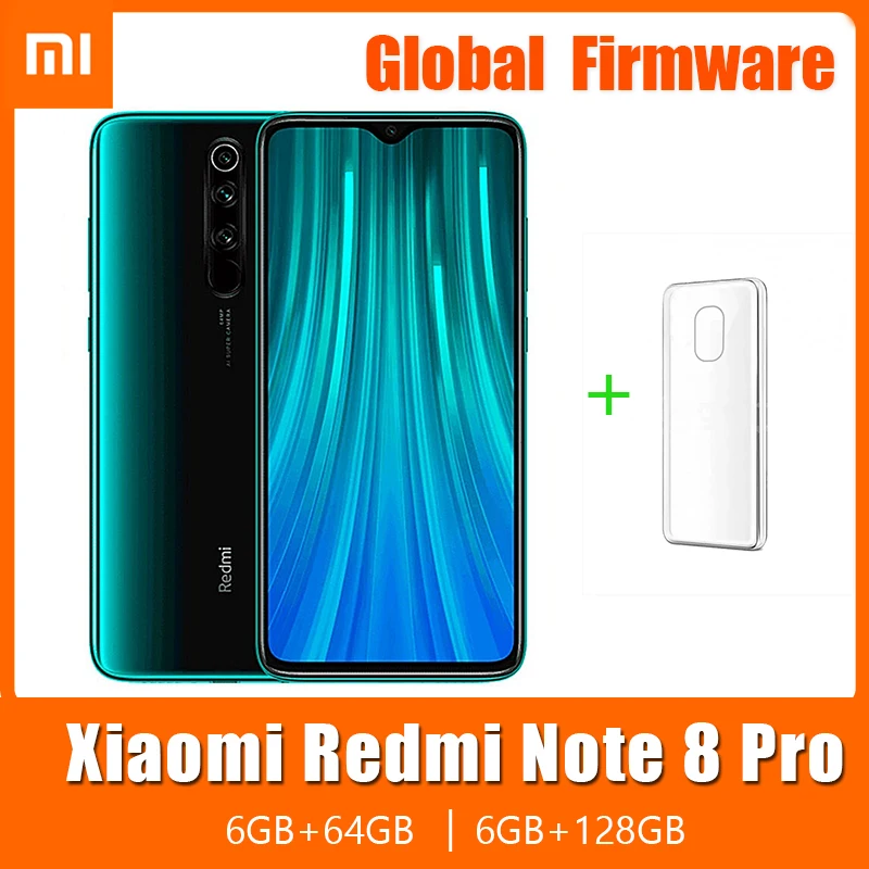 

Xiaomi Redmi Note 8 Pro Smartphone，Android Cellphone Original Phone 6GB RAM 128GB ROM Global ROM version Mobil Phone