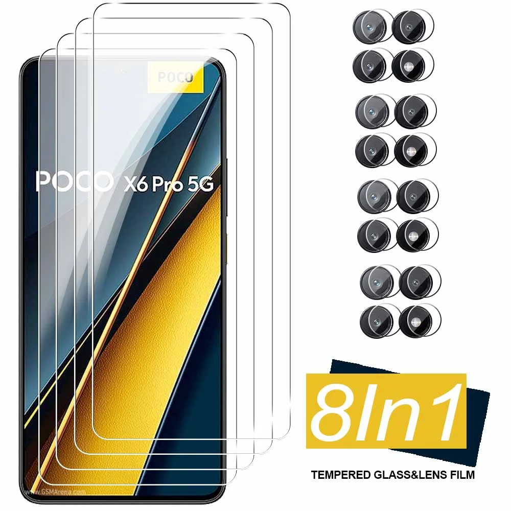 8 в 1 Защитное стекло для объектива Xiaomi Poco X6 Pro