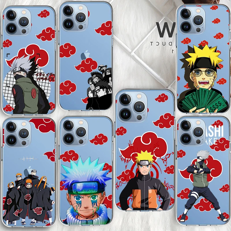 

Anime Naruto Cloud For Apple iPhone 13 12 Mini 11 XS Pro Max X XR 8 7 6 Plus SE 2020 5 5S Soft TPU Transparent Phone Case