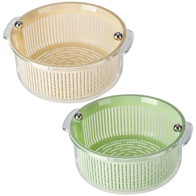 

Круглая вращающаяся ажурная сито для раковины, дуршлаг, кухонная вращающаяся двойная сливная корзина, сито, очищающие устройства