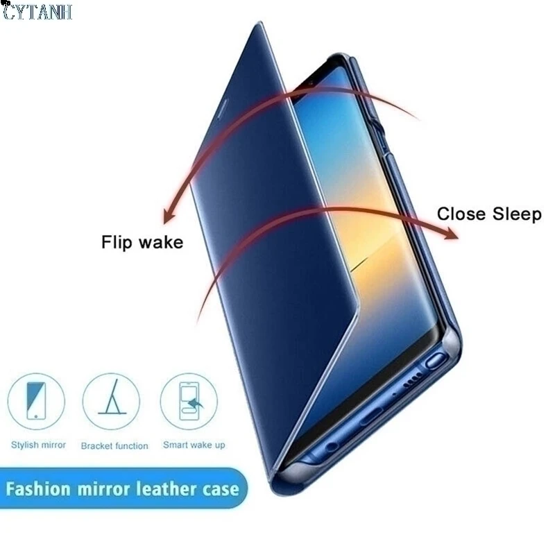 Магнитный зеркальный чехол для Huawei P Smart 2020 2021 Pro Plus 2019 S Z кожаный флип-чехол с