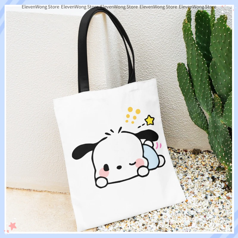 Новая холщовая сумка Sanrio Kawaii большая вместительная студенческая с героями